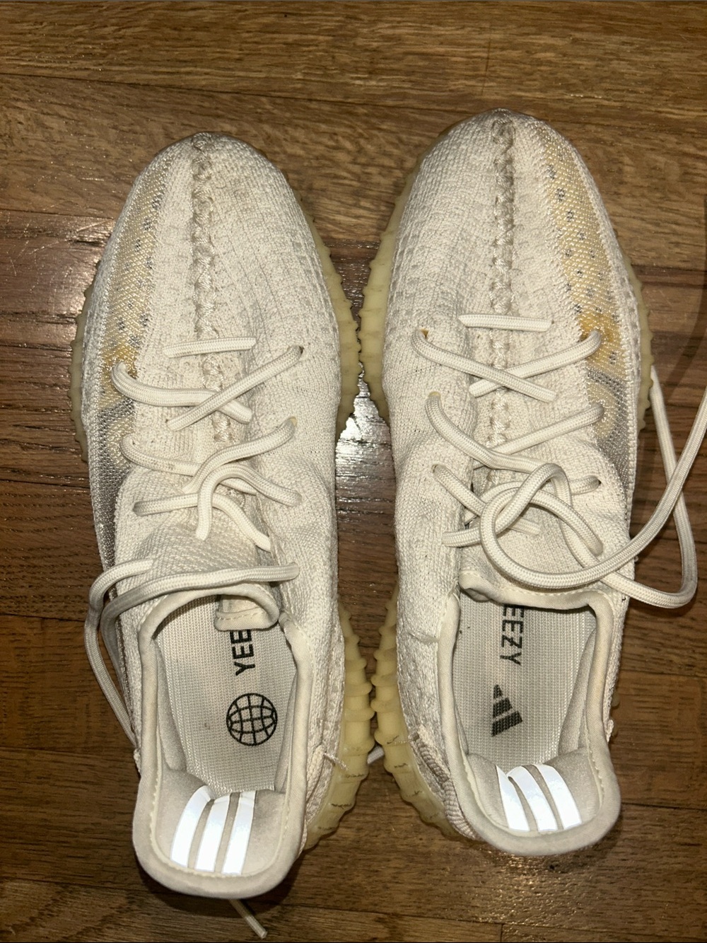 Yeezy Boost 350 V2 Off-White / Tan Knit Sneakers